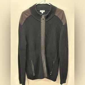 Men's Calvin Klein Black Zip up Cardigan Size XL